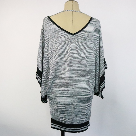 BEBE Black/White Stripe Tunic Dress - Size M - Picture 5 of 6